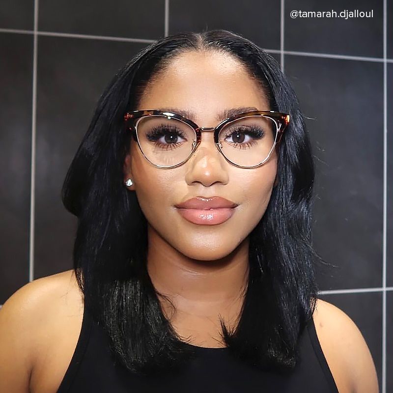 Charlene Tortoise Browline Cat Eye Glasses for Women10