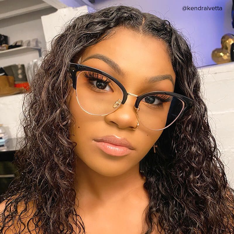Charlene Browline Cateye Black EyeGlasses | ZEELOOL Canada7