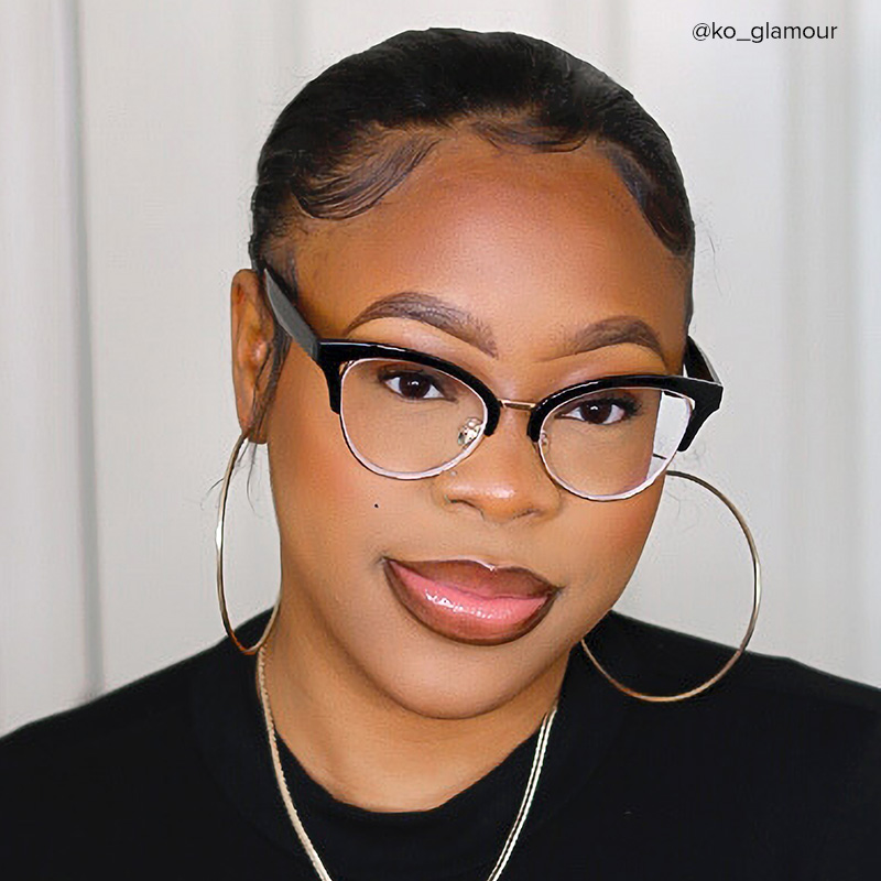 Charlene Browline Black Glasses8