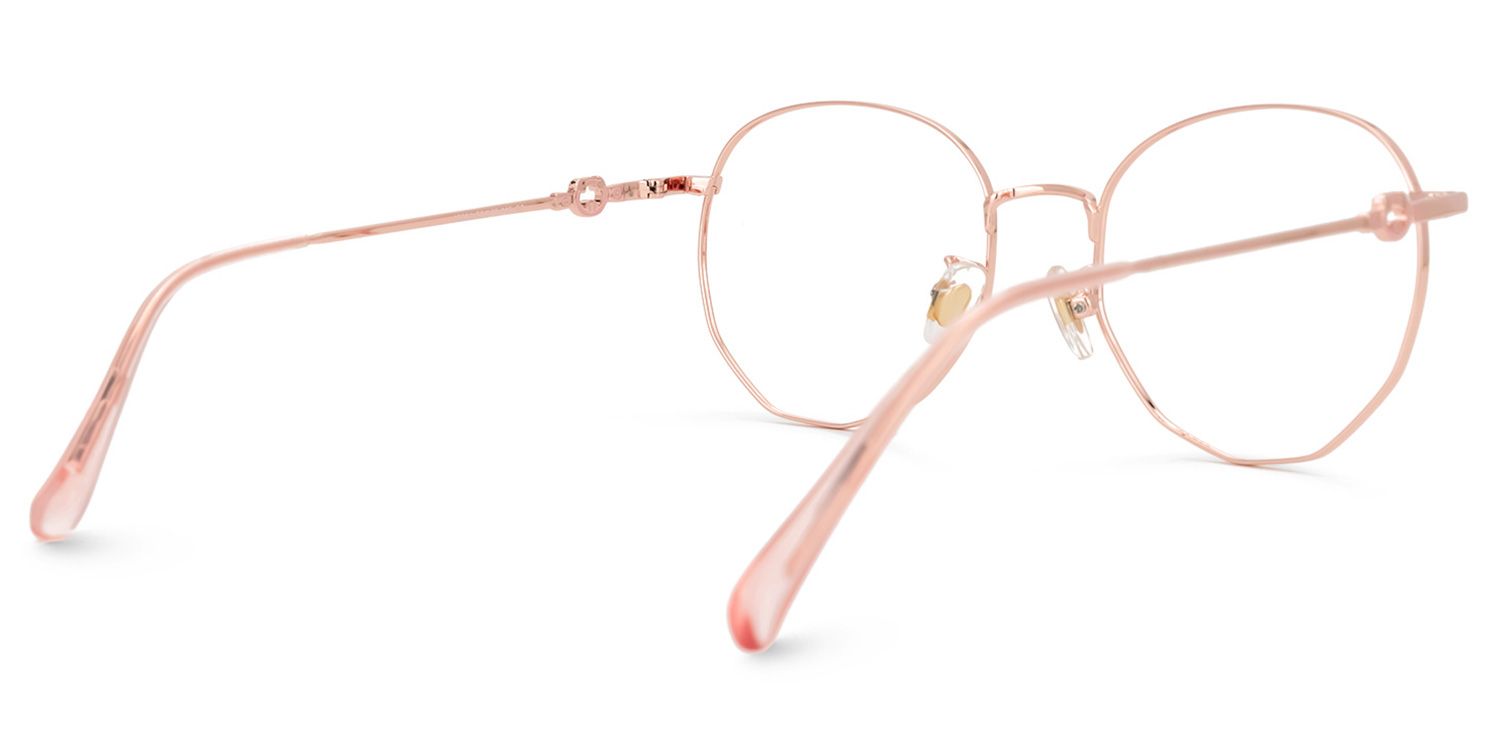 Neidy Geometric Rose-Gold Glasses | ZEELOOL Canada3