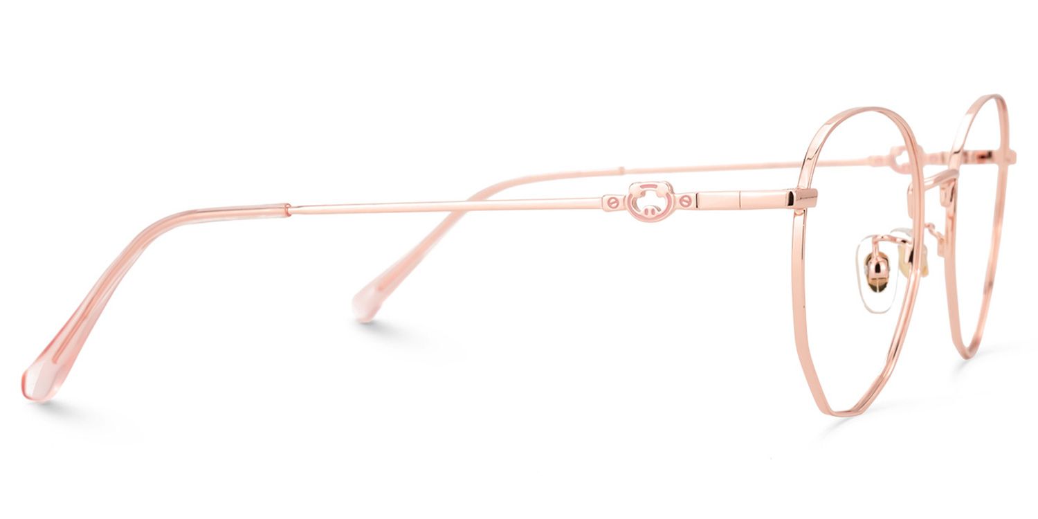 Neidy Geometric Rose-Gold Glasses | ZEELOOL Canada2