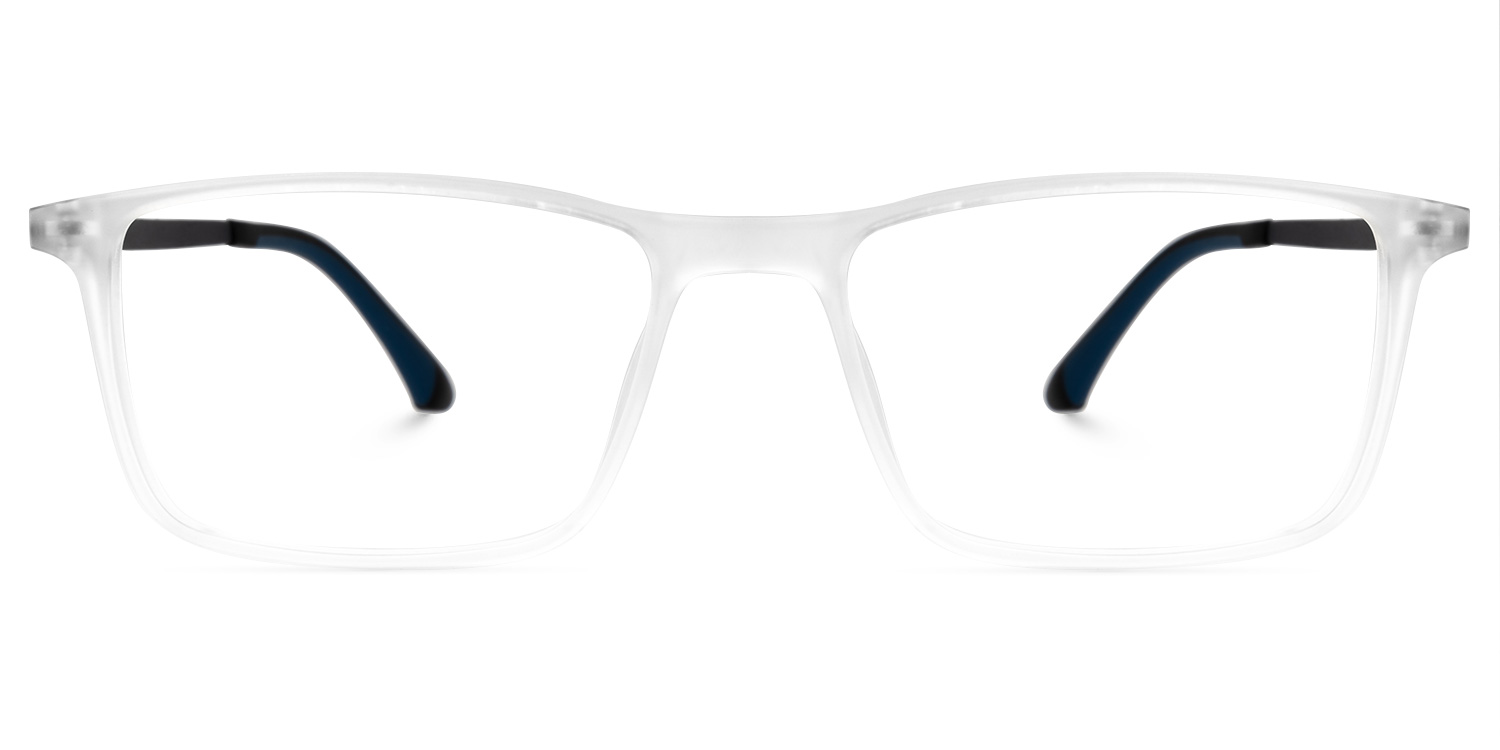 Bollin Rectangle White Glasses | ZEELOOL Canada0