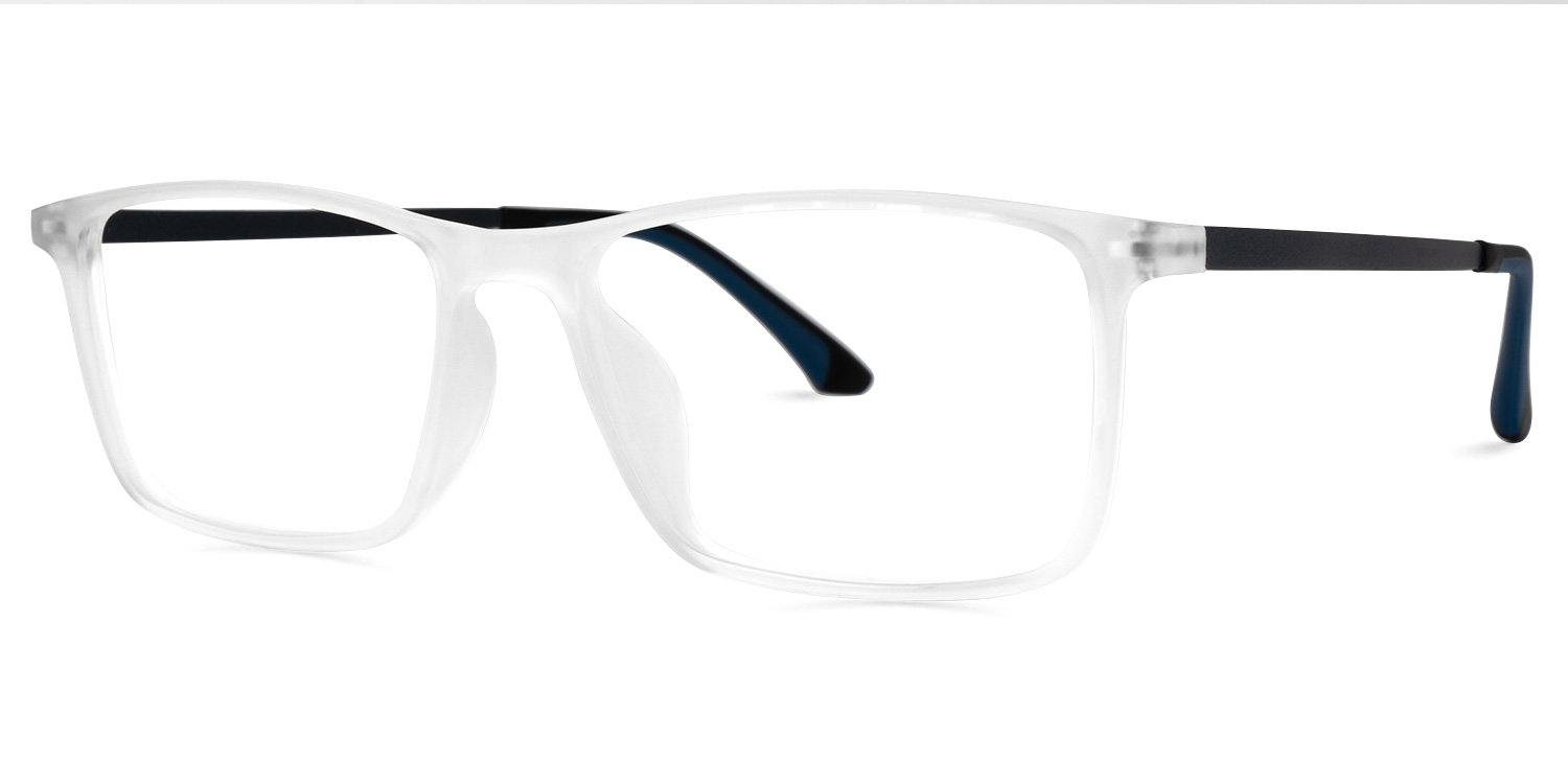Bollin Rectangle White Glasses | ZEELOOL Canada1