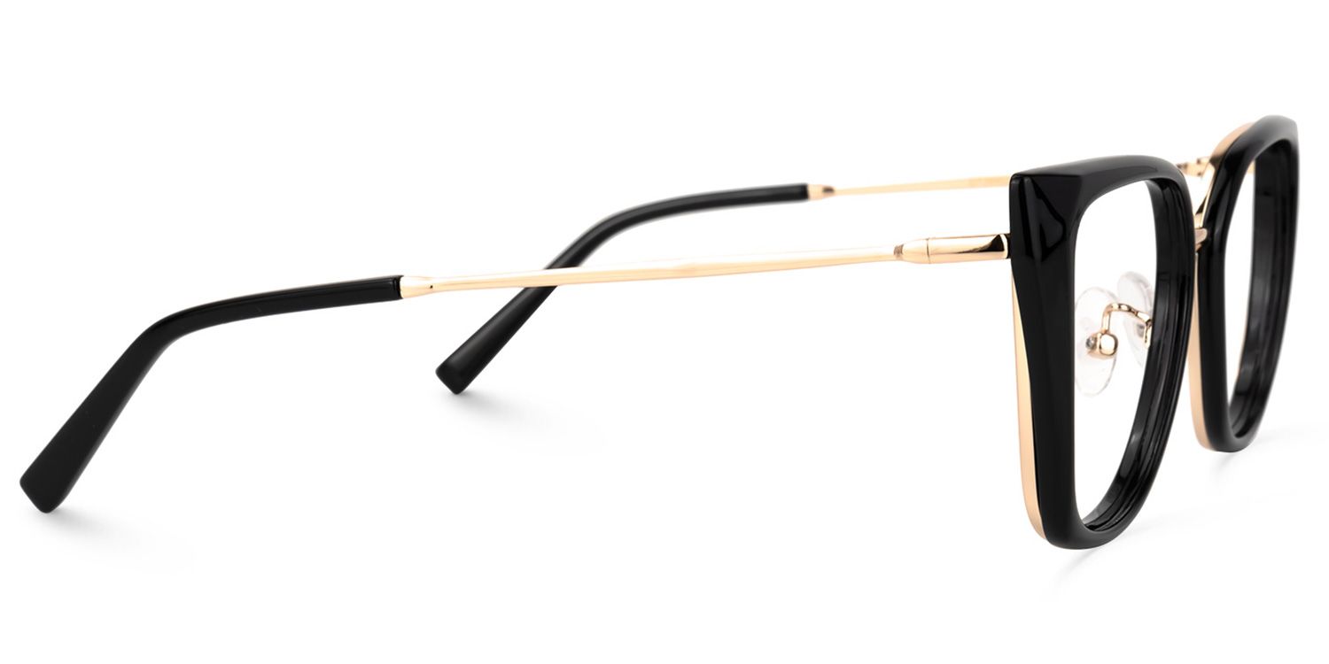 Martine Square Black Eyeglasses and Glasses Frames2