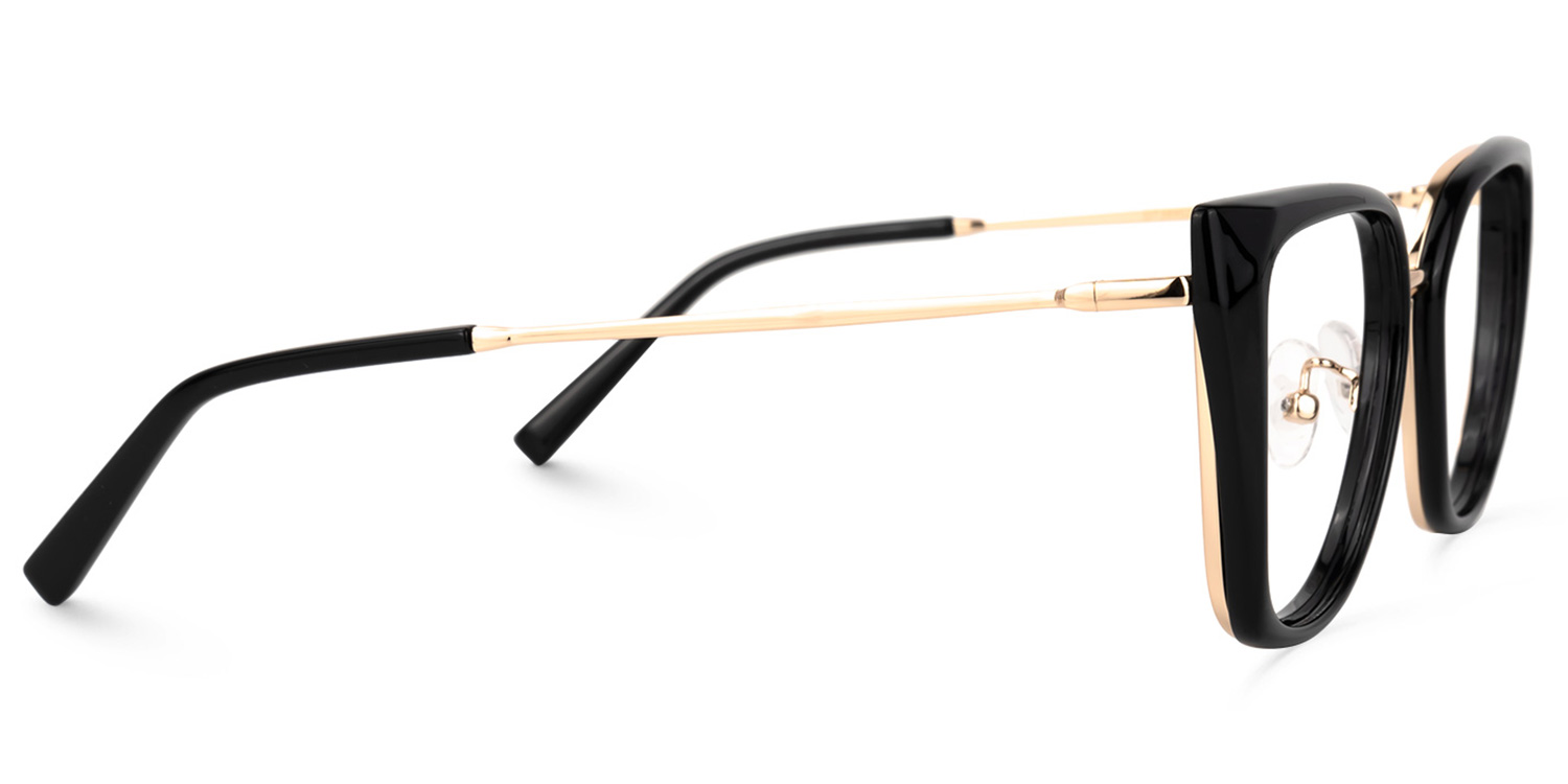 Martine Square Black Glasses2