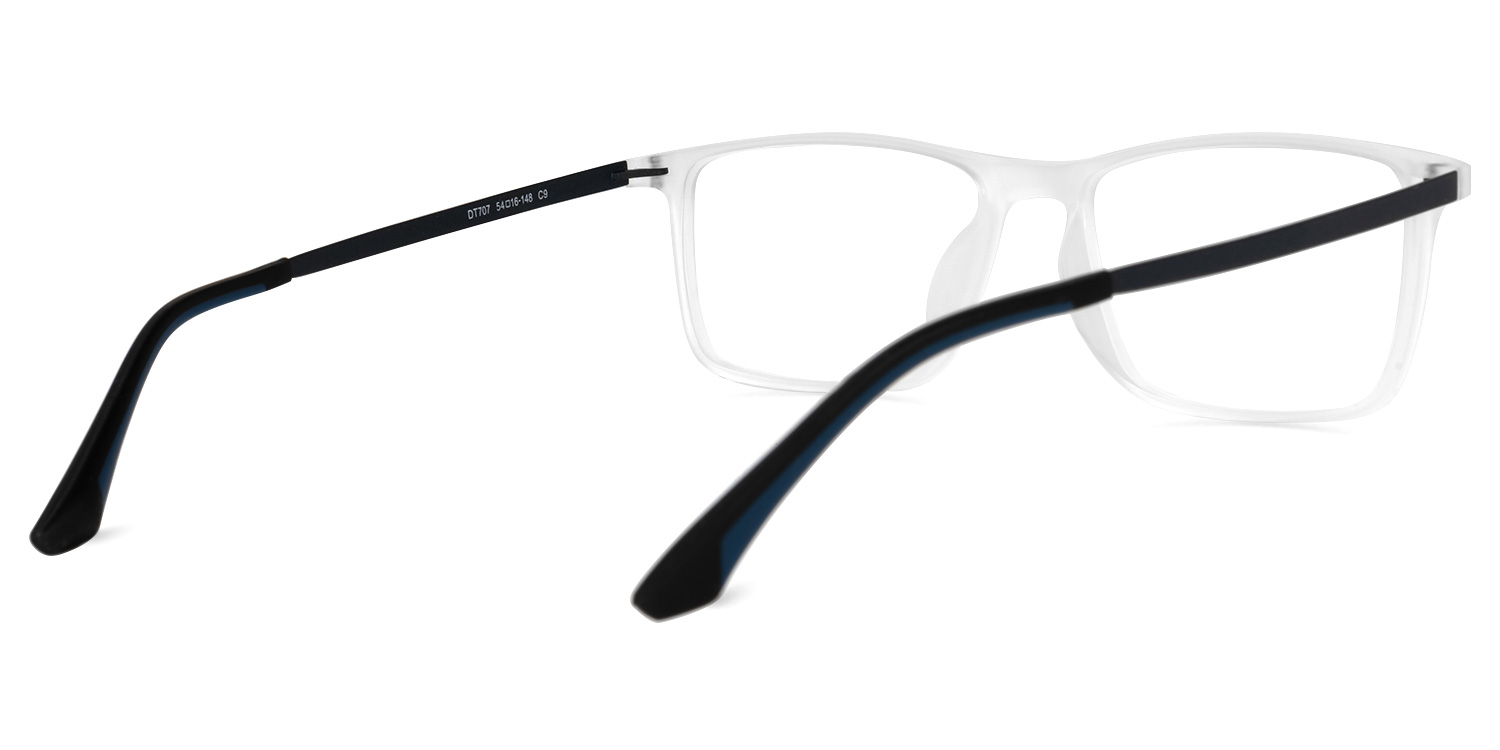 Bollin Rectangle White Glasses | ZEELOOL Canada3