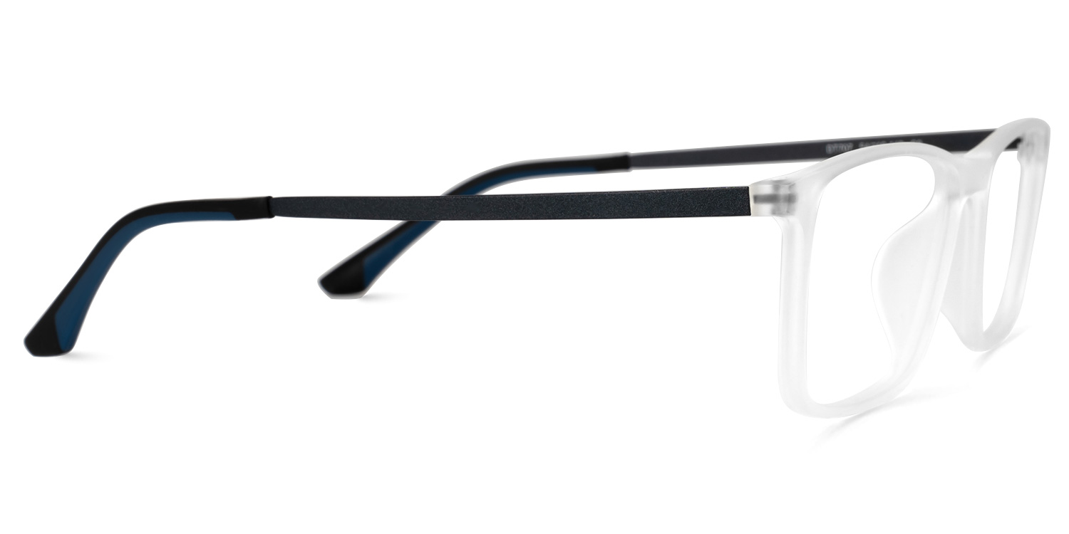 Bollin Rectangle White Glasses | ZEELOOL Canada2