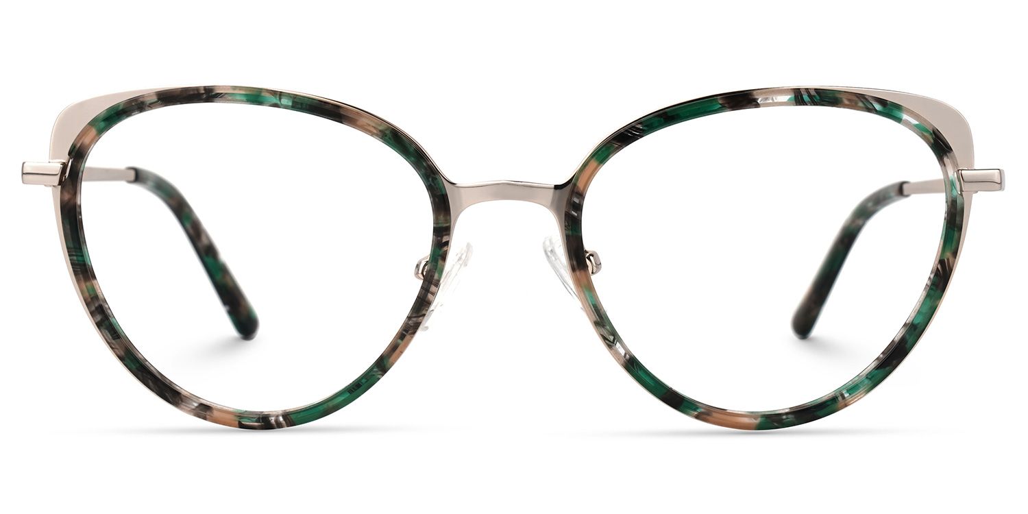 Vanesa Geometric Green-Floral Glasses | ZEELOOL Canada0