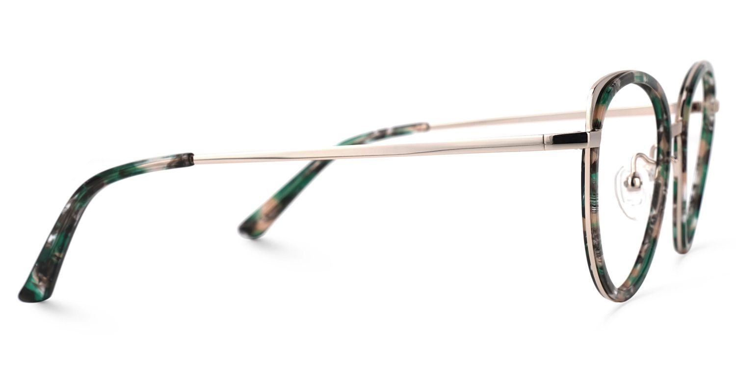 Vanesa Geometric Green-Floral Glasses | ZEELOOL Canada2