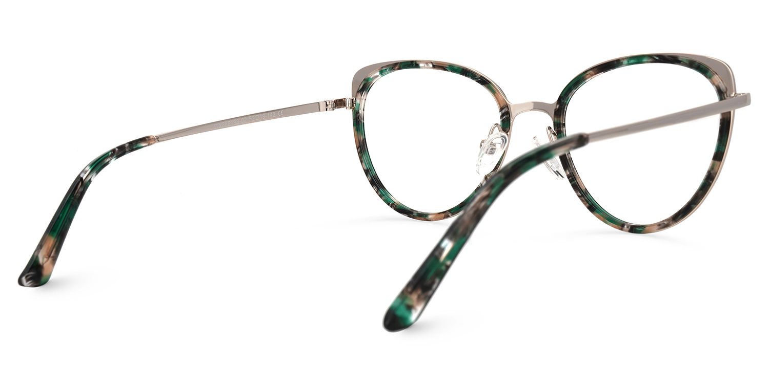 Vanesa Geometric Green-Floral Glasses | ZEELOOL Canada3