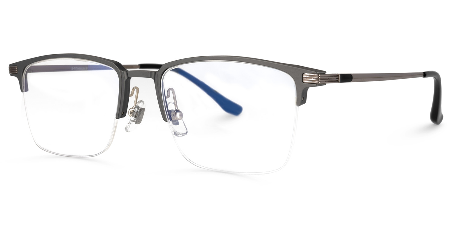 Yoreisis Rectangle Gray Glasses | ZEELOOL Canada1