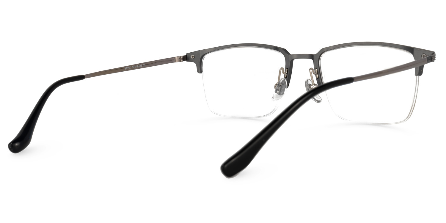 Yoreisis Rectangle Gray Glasses3