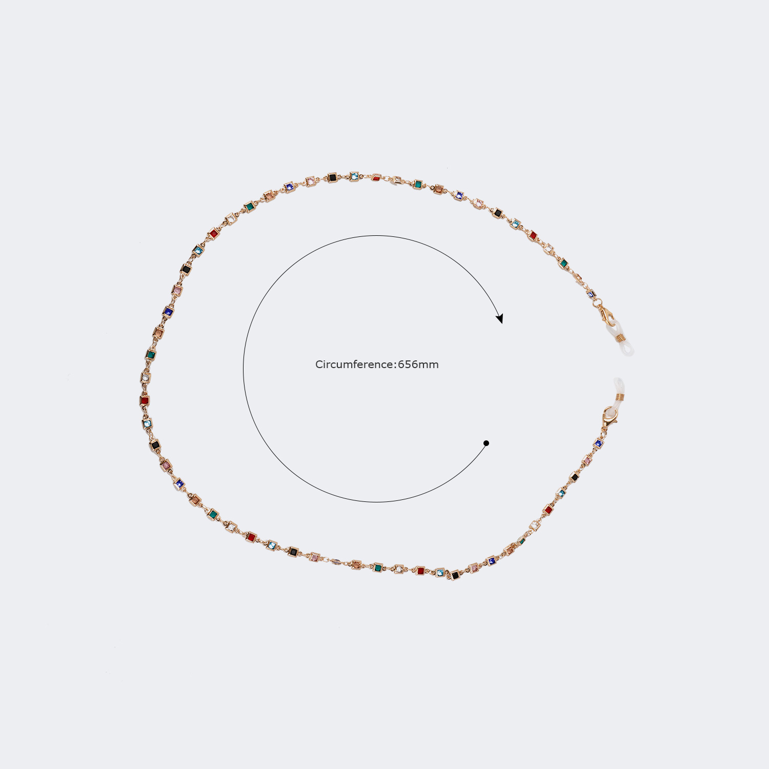 Beautiful Multicolor Diamond Eyeglasses Chains2