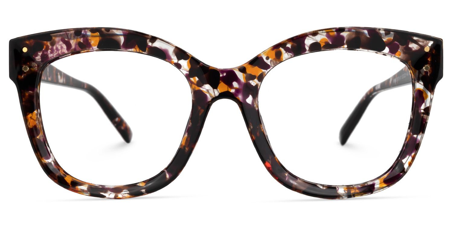 Karode Square Purple-Floral Glasses | ZEELOOL Canada0