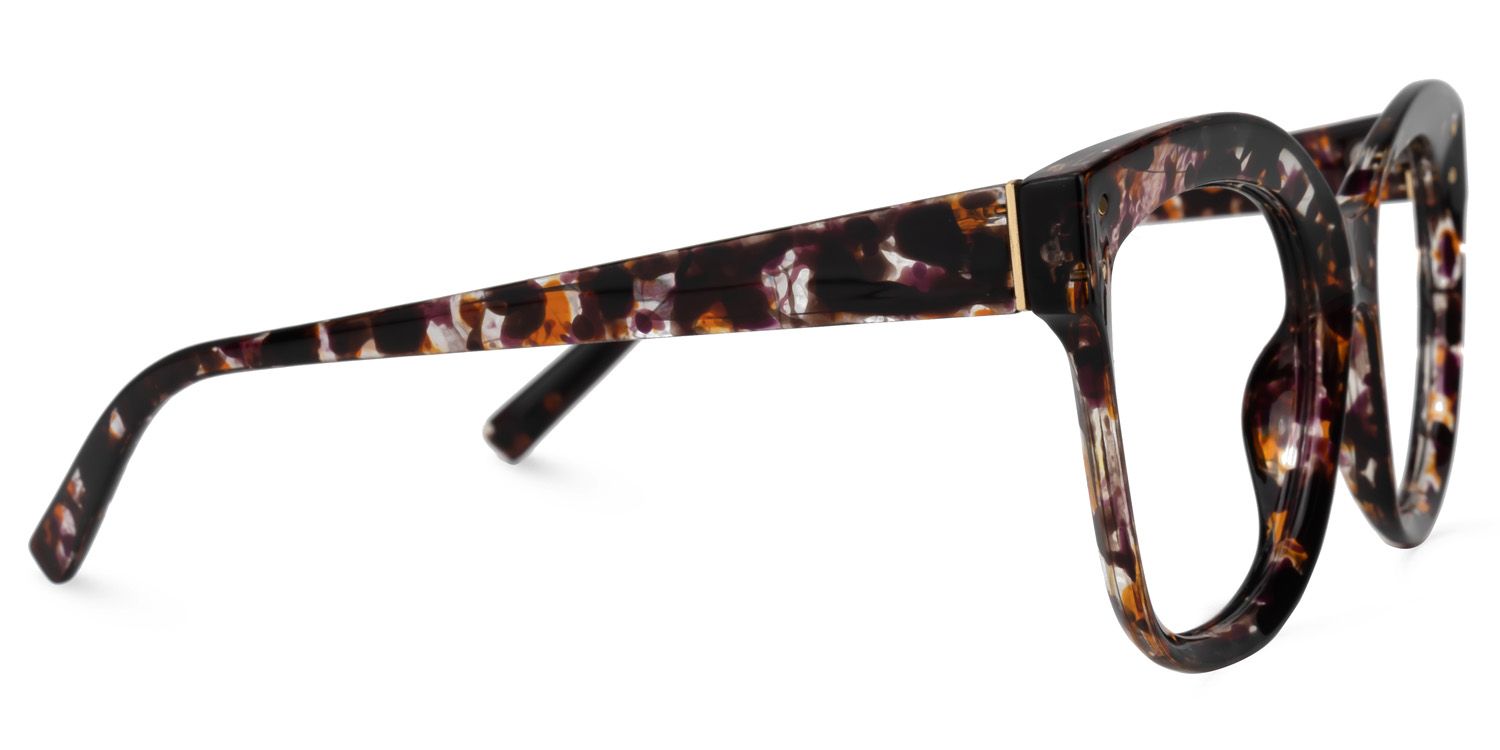 Karode Square Purple-Floral Glasses | ZEELOOL Canada2