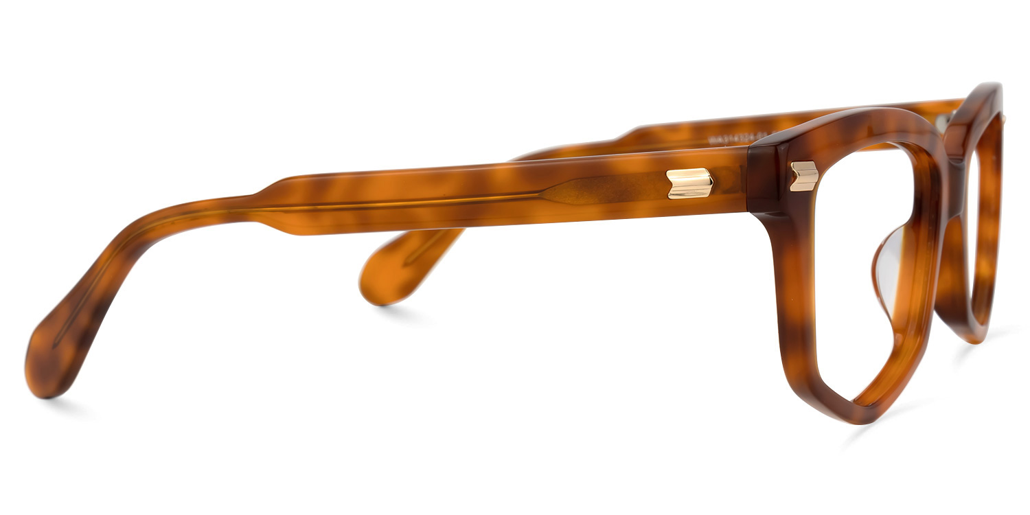 Geri Geometric Brown Glasses | ZEELOOL Canada2