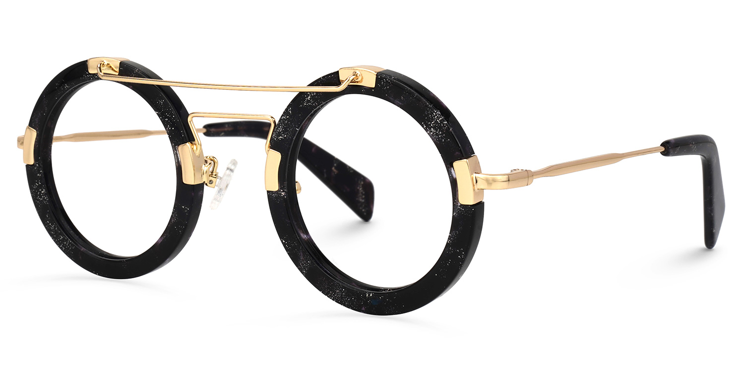 Talkami Round Black Glasses1