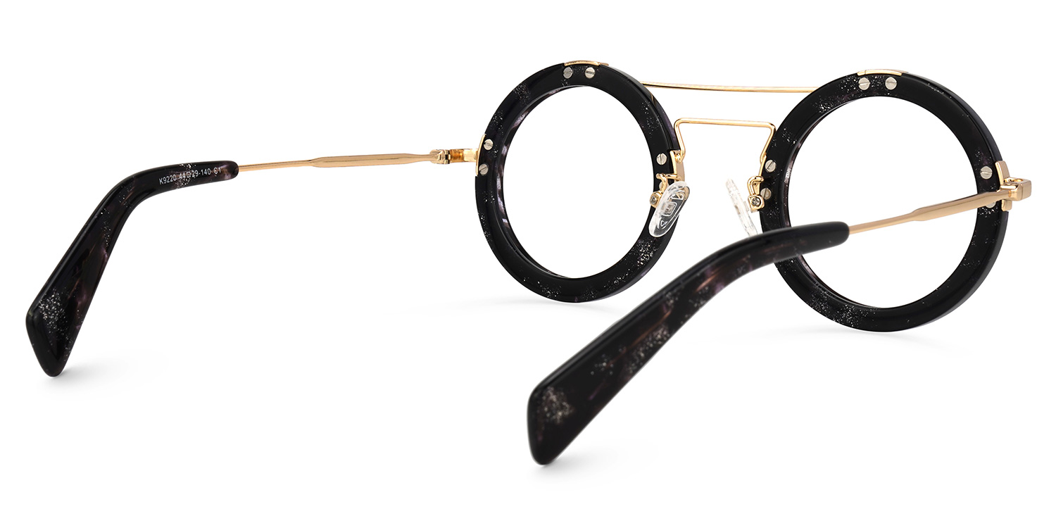 Talkami Round Black Glasses3