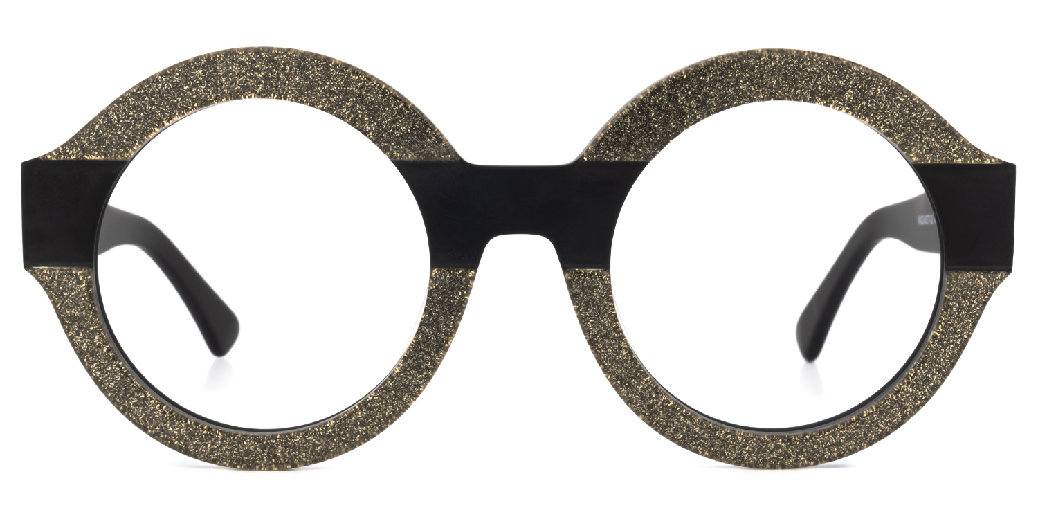 Goenner Round Black Glasses0