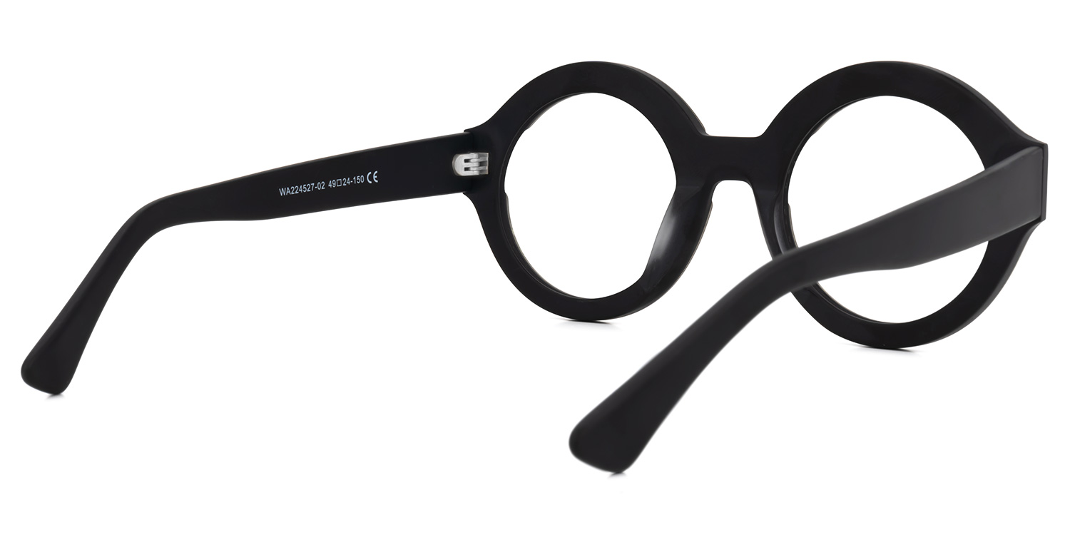 Goenner Round Black Glasses3