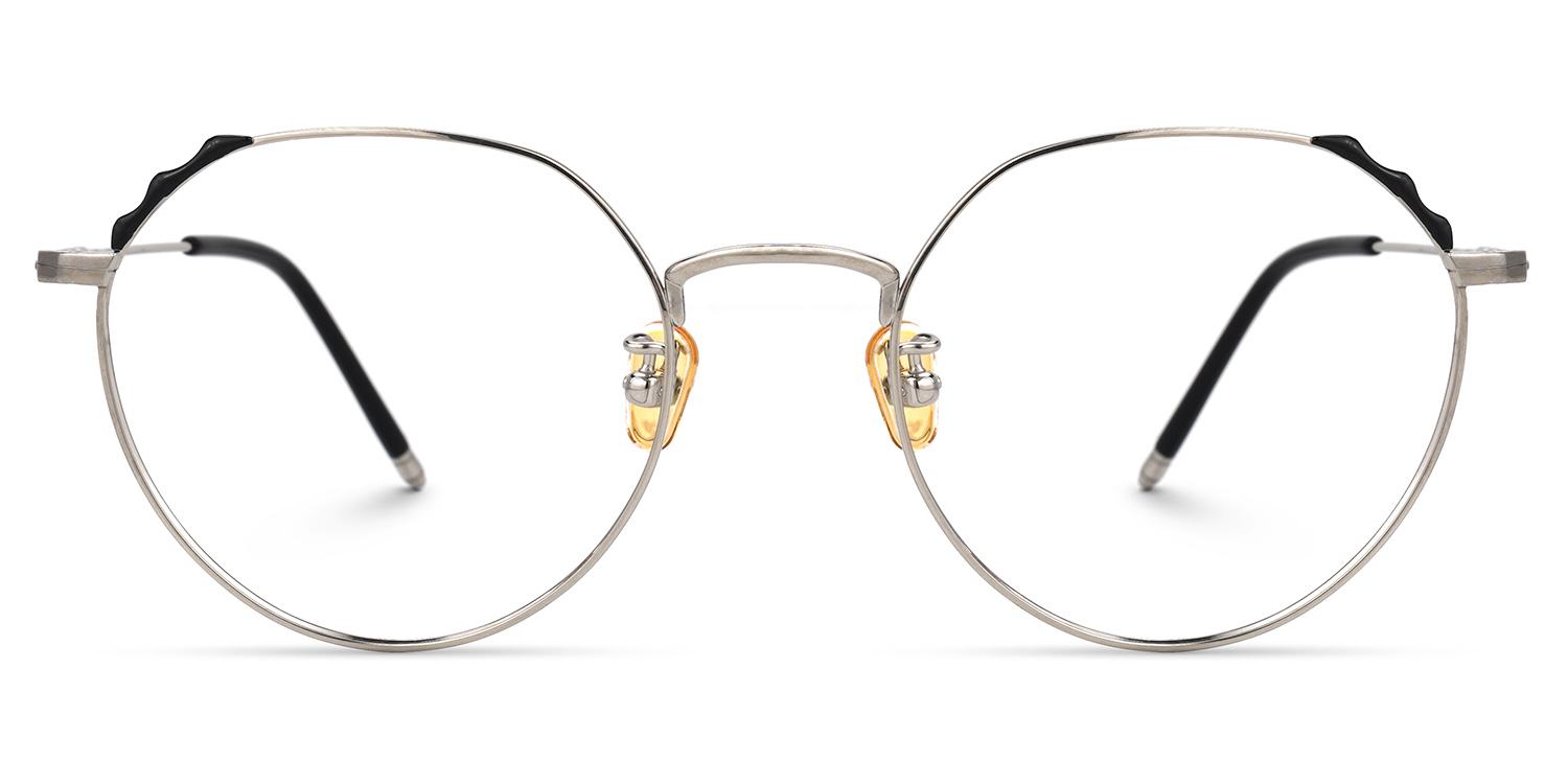 Riddle Geometric Silver Glasses0