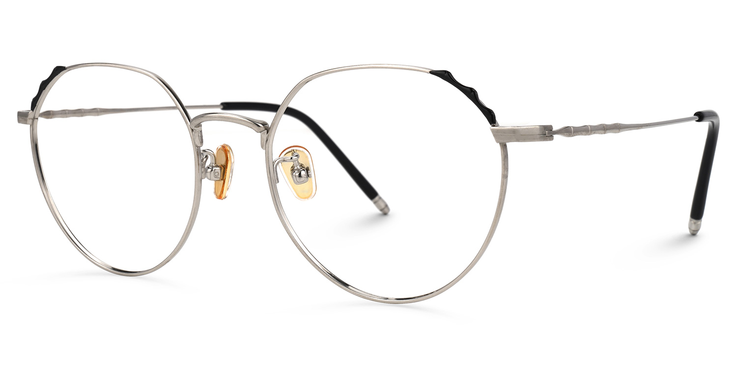 Riddle Geometric Silver Glasses | ZEELOOL Canada1