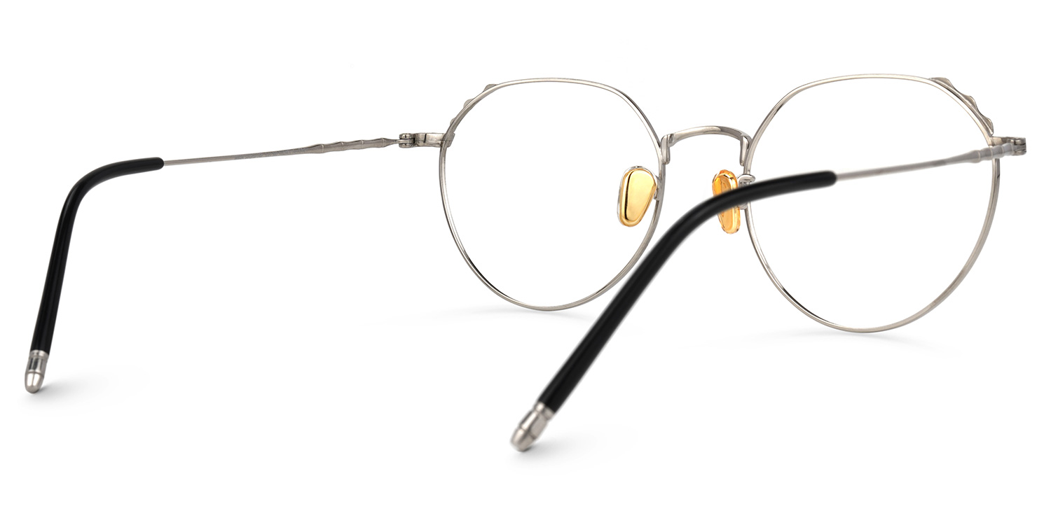 Riddle Geometric Silver Glasses | ZEELOOL Canada3