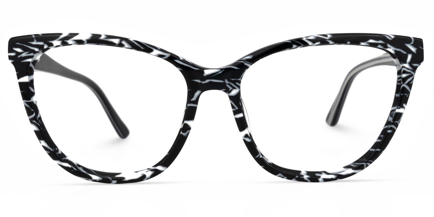 Romkey Cateye Black-White Glasses | ZEELOOL Canada0