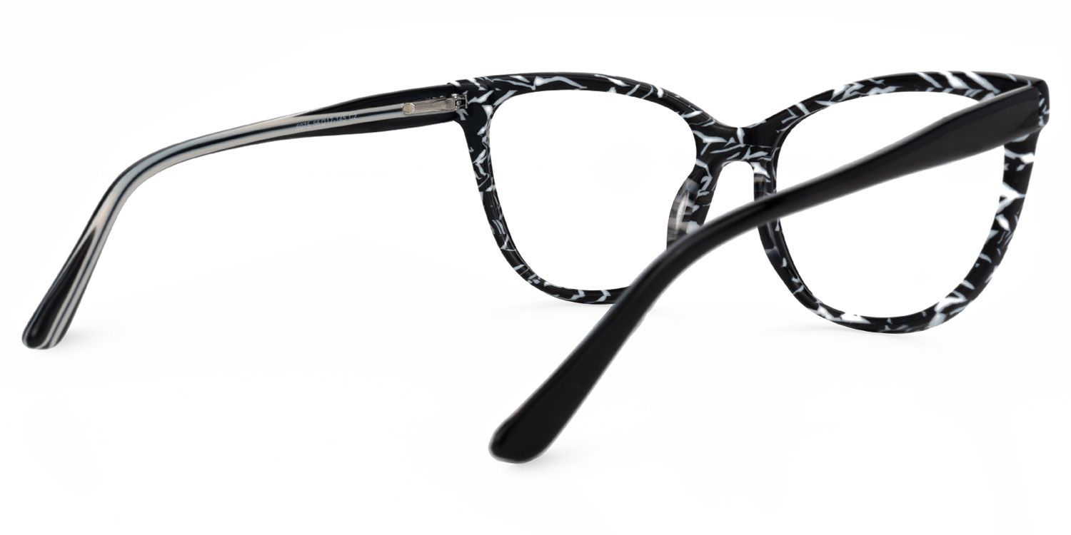 Romkey Cateye Black-White Glasses | ZEELOOL Canada3
