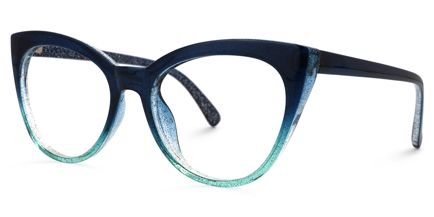 Ellzey Cateye Blue Glasses | ZEELOOL Canada1