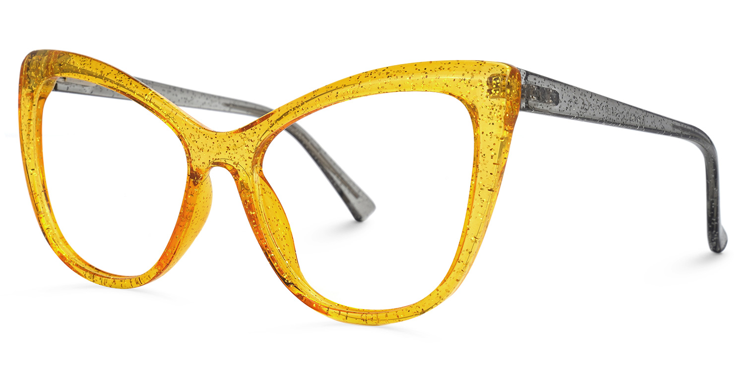 Gomez Cateye Yellow Glasses1