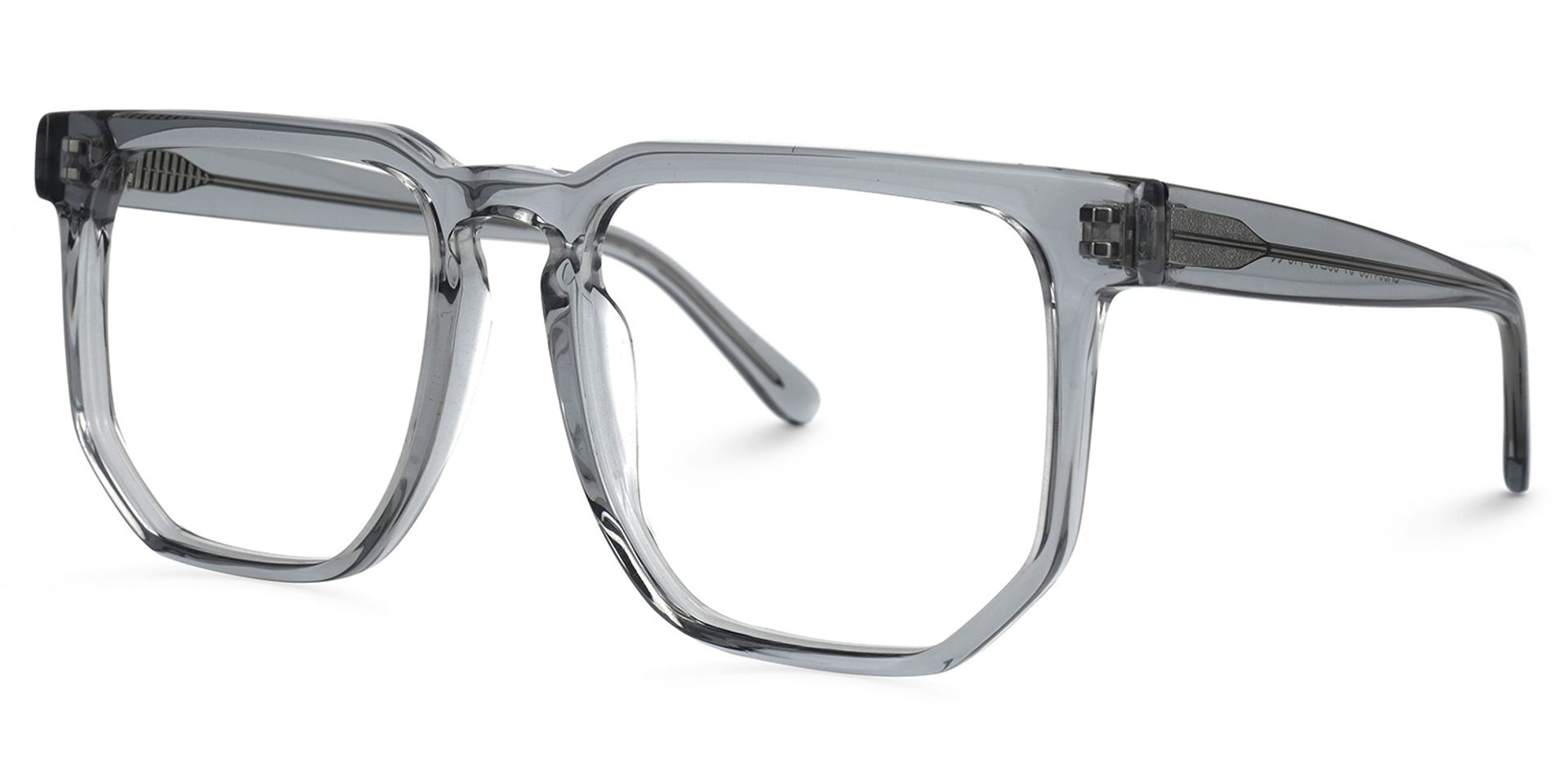 Matherne Square Crystal Gray Eyeglasses | ZEELOOL Canada1