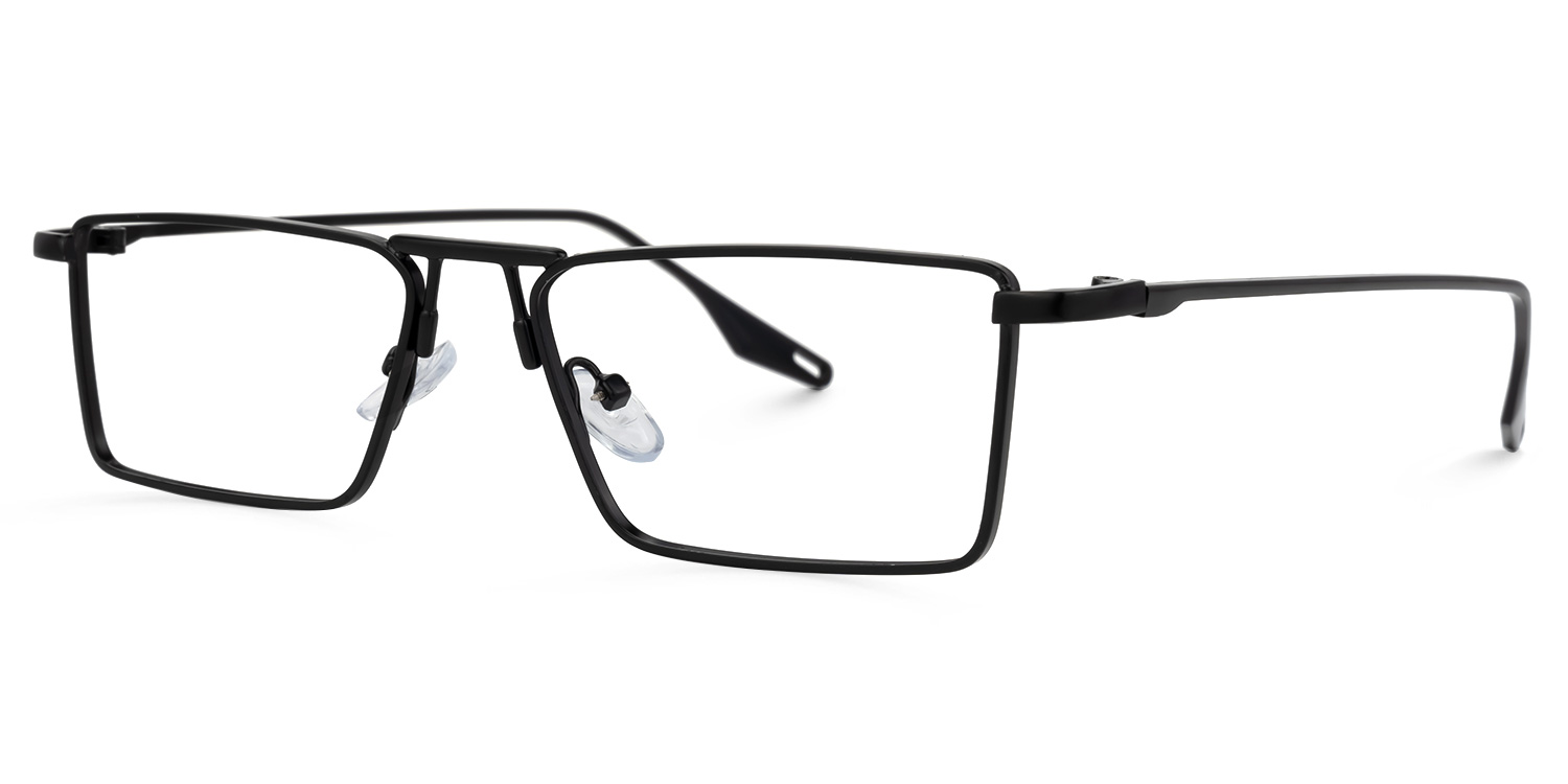Mallet Rectangle Black Glasses | ZEELOOL Canada1
