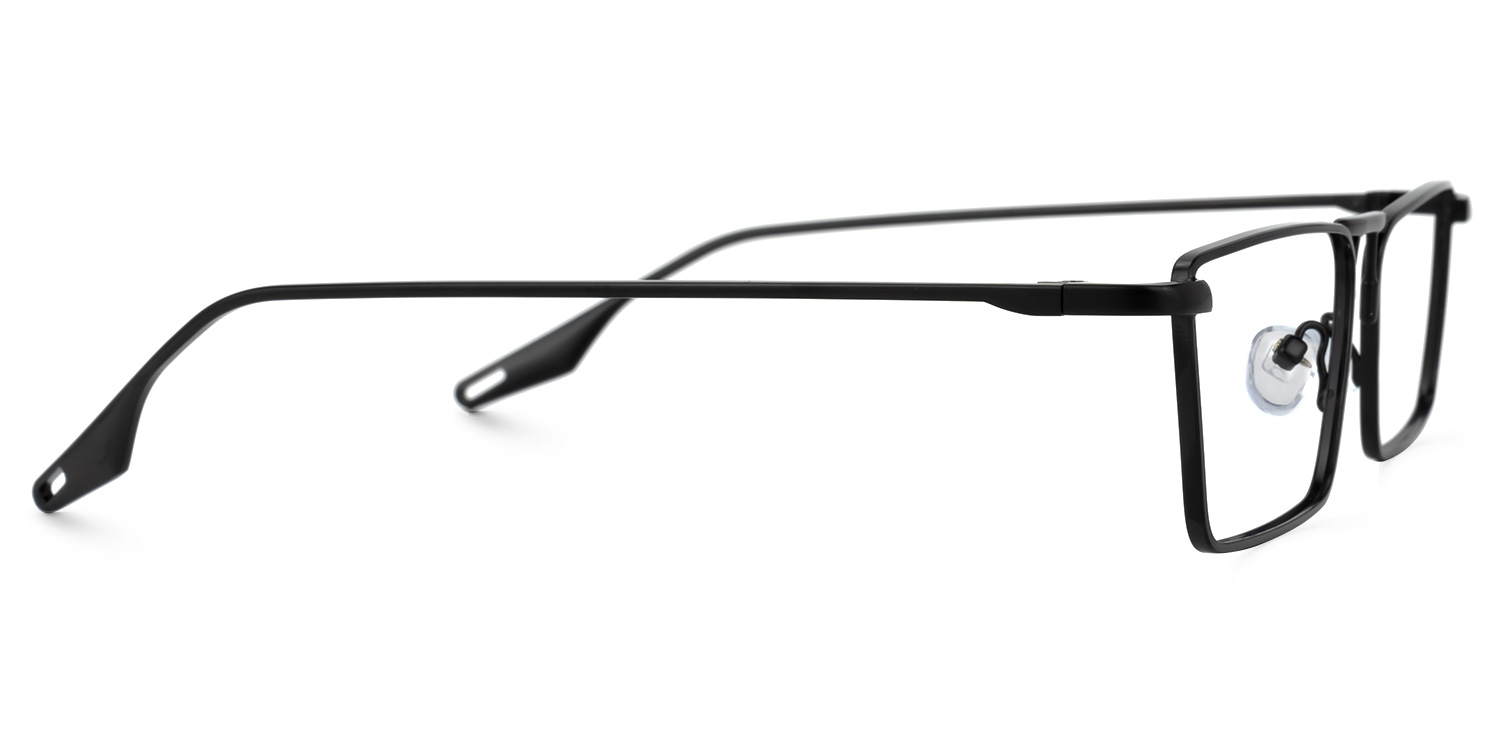 Mallet Rectangle Black Glasses | ZEELOOL Canada2