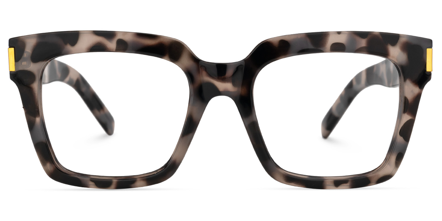 Johana Square Gray-Tortoise Glasses | ZEELOOL Canada0
