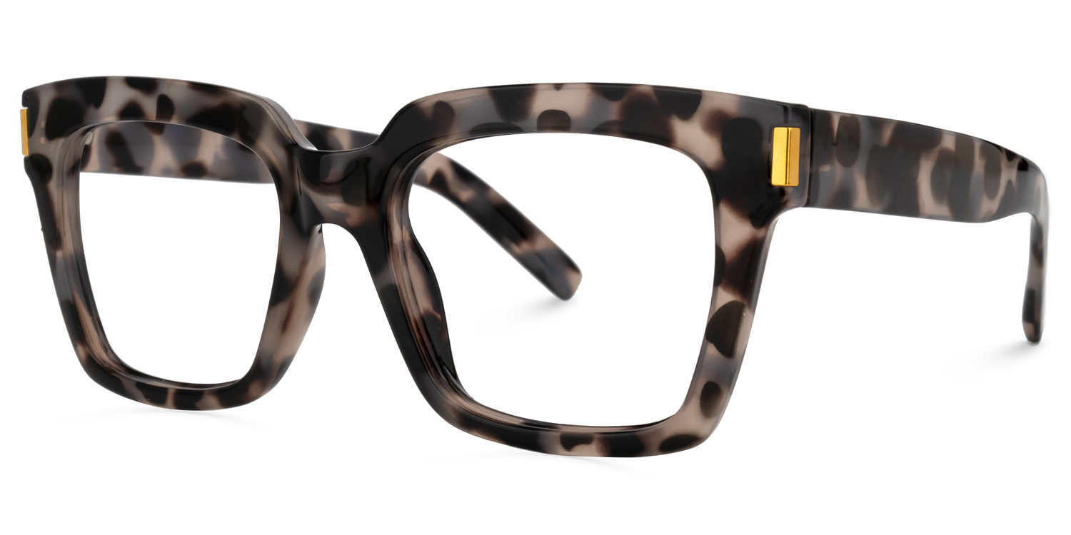 Johana Square Gray-Tortoise Glasses | ZEELOOL Canada1