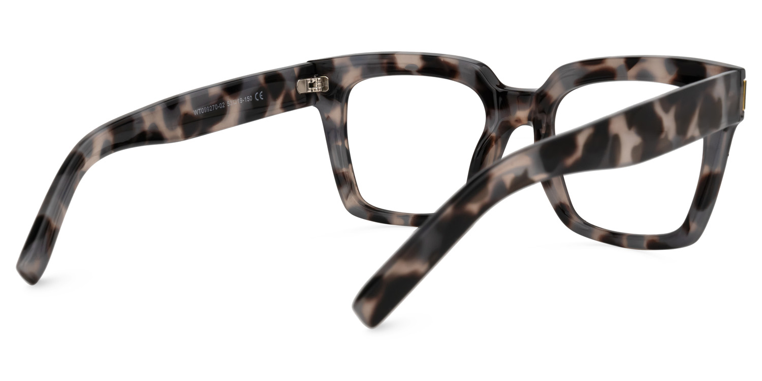 Johana Square Gray-Tortoise Glasses | ZEELOOL Canada3