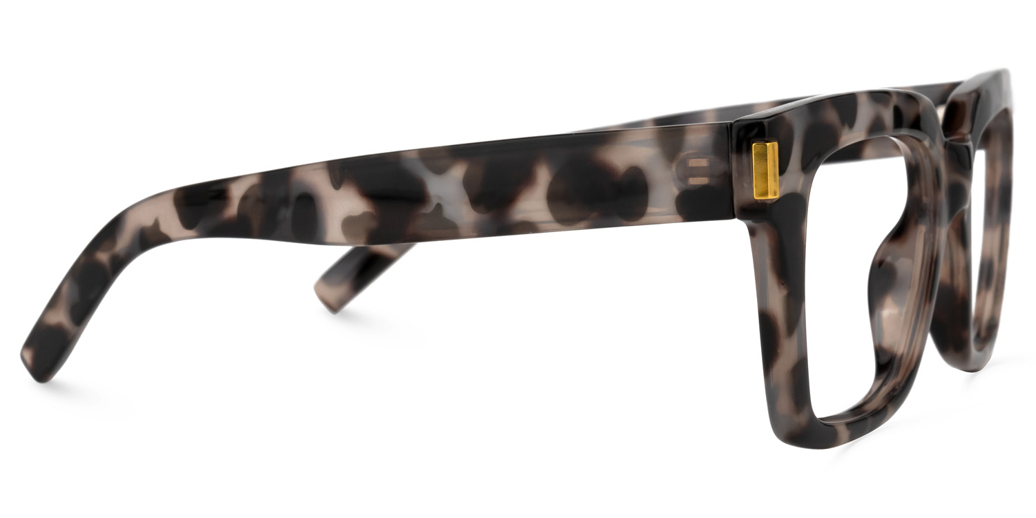 Johana Square Gray-Tortoise Glasses | ZEELOOL Canada2