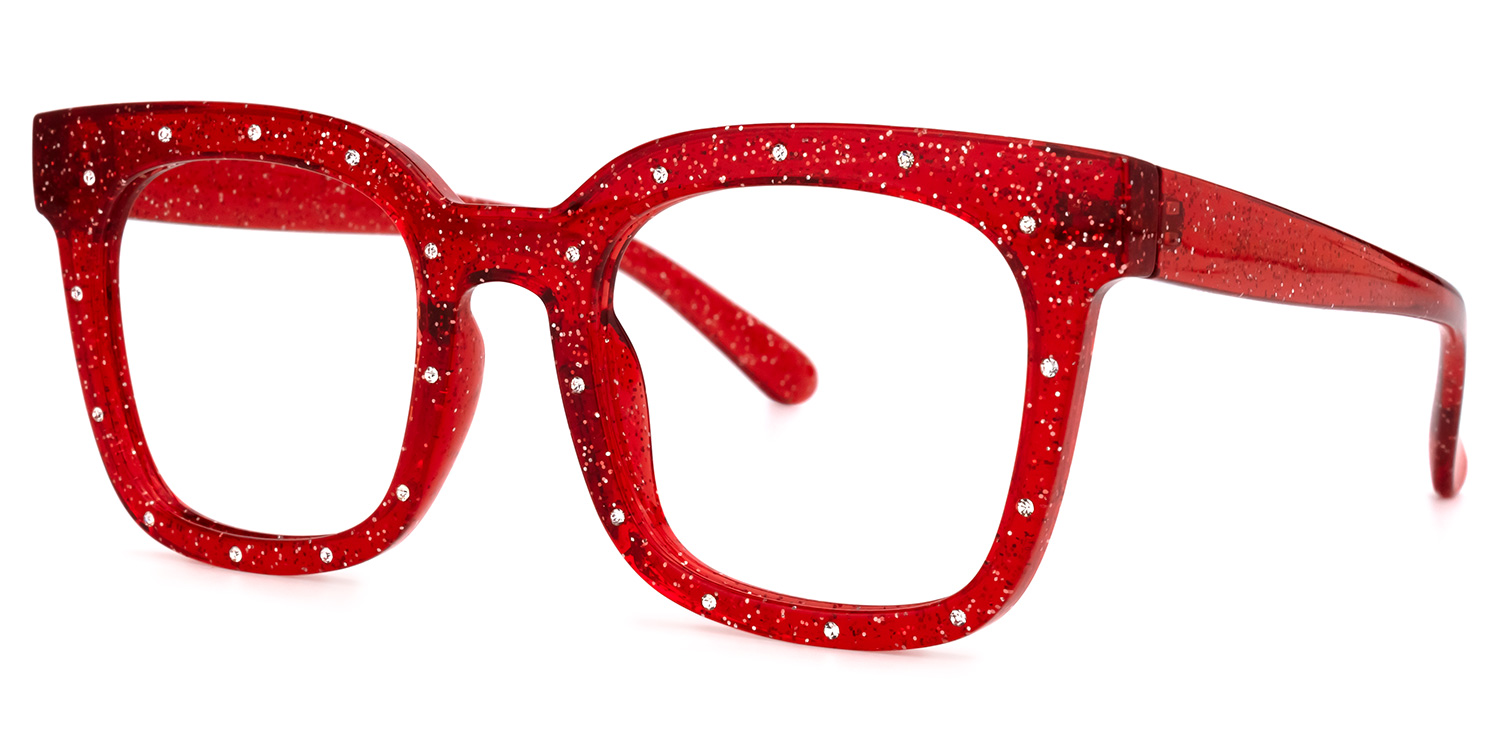 Eussub Square Red Glasses | ZEELOOL Canada1