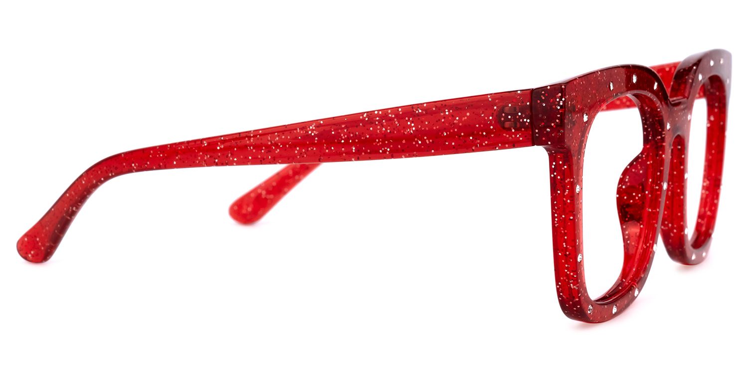 Eussub Square Red Glasses | ZEELOOL Canada2