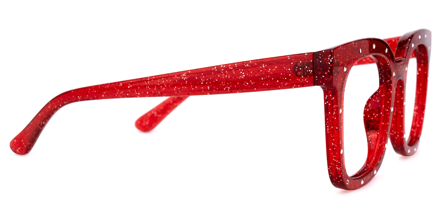 Eussub Square Red Glasses | ZEELOOL Canada2