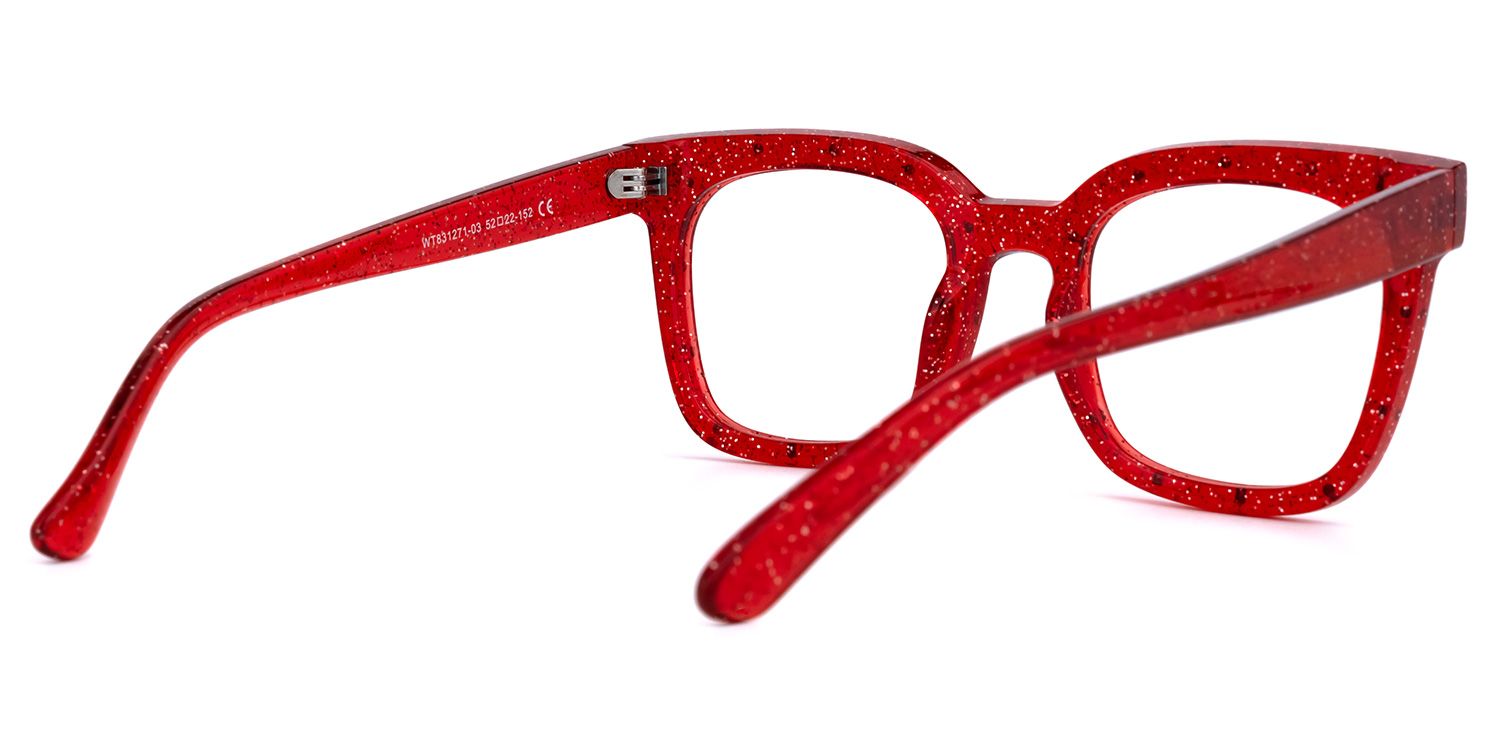 Eussub Square Red Glasses | ZEELOOL Canada3