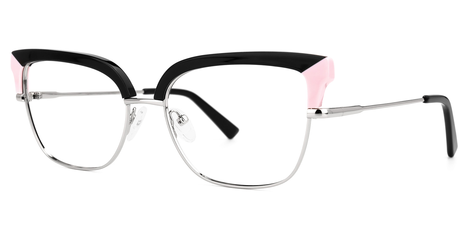 ZEELOOL Marcsa Browline Black Glasses