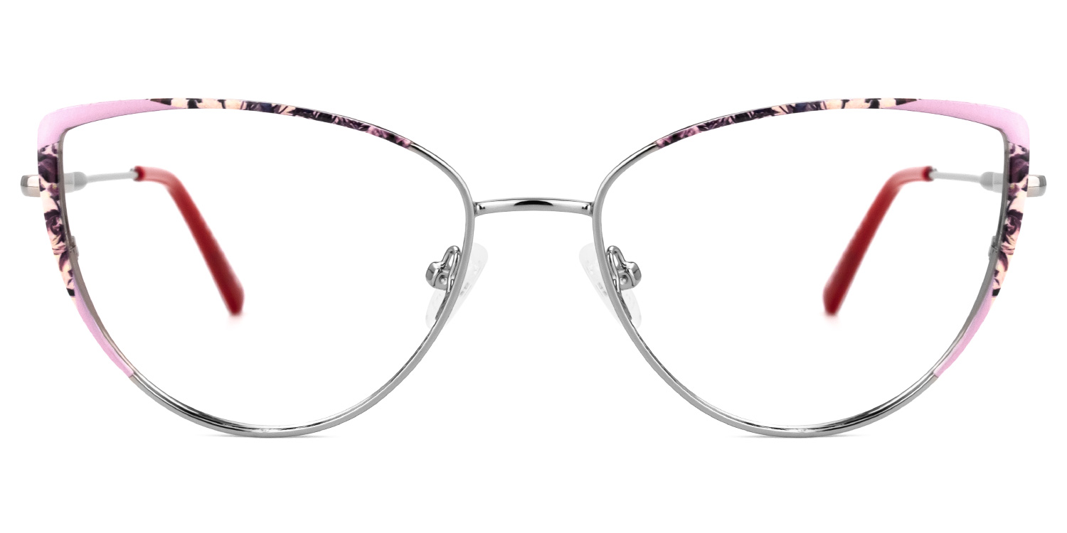 Mesha Cateye Pink-Floral Glasses | ZEELOOL Canada0