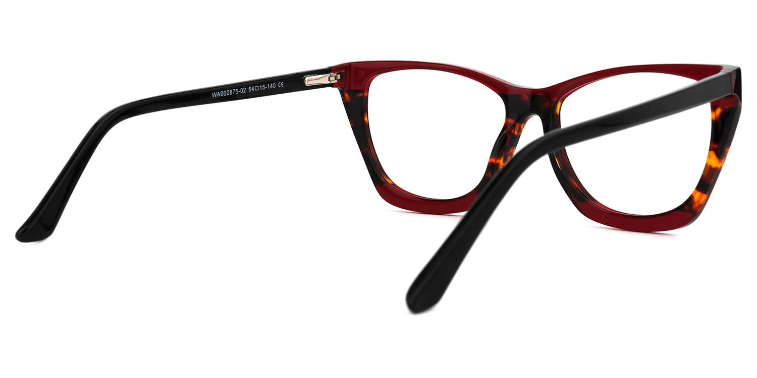 Frankens Geometric Red Glasses | ZEELOOL Canada3