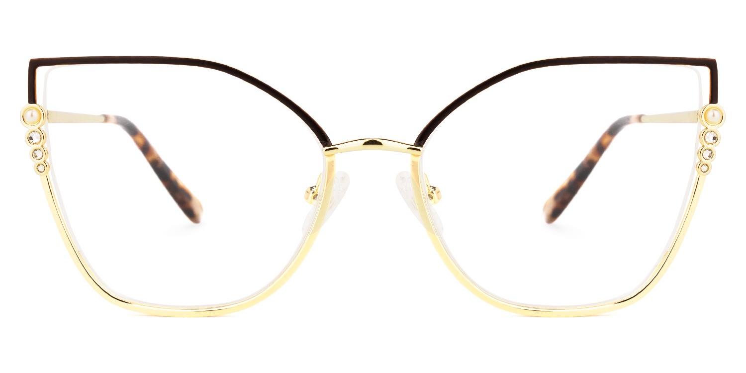 Chicky Cateye Black-Gold Glasses | ZEELOOL Canada0