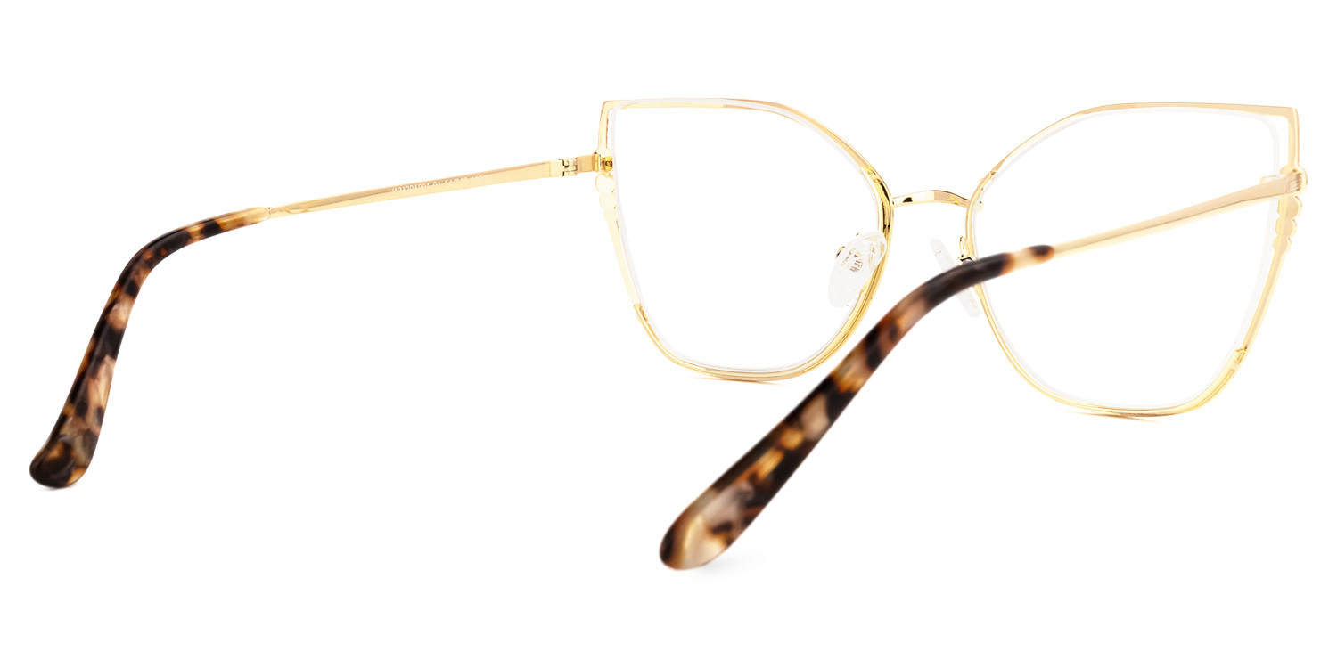 Chicky Cateye Black-Gold Glasses | ZEELOOL Canada3