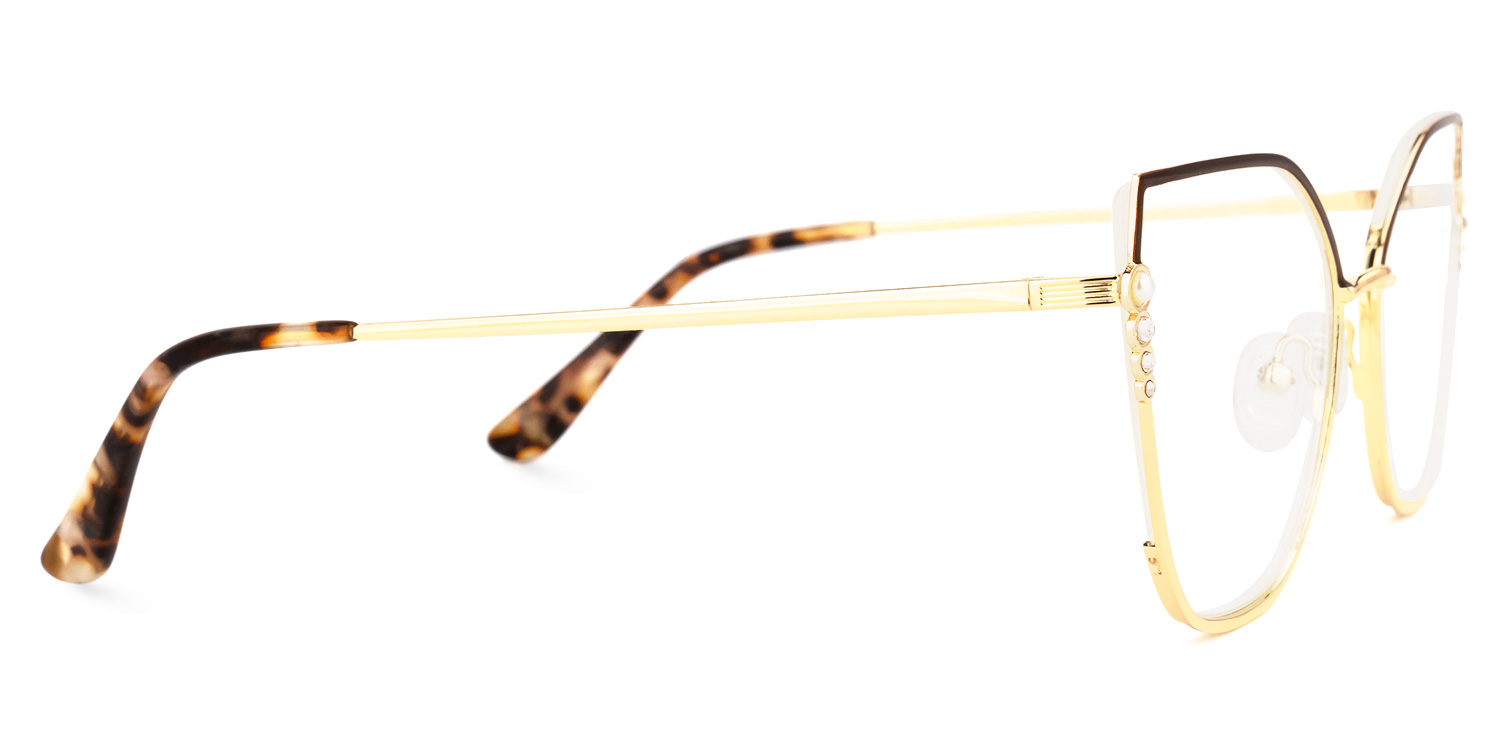Chicky Cateye Black-Gold Glasses | ZEELOOL Canada2