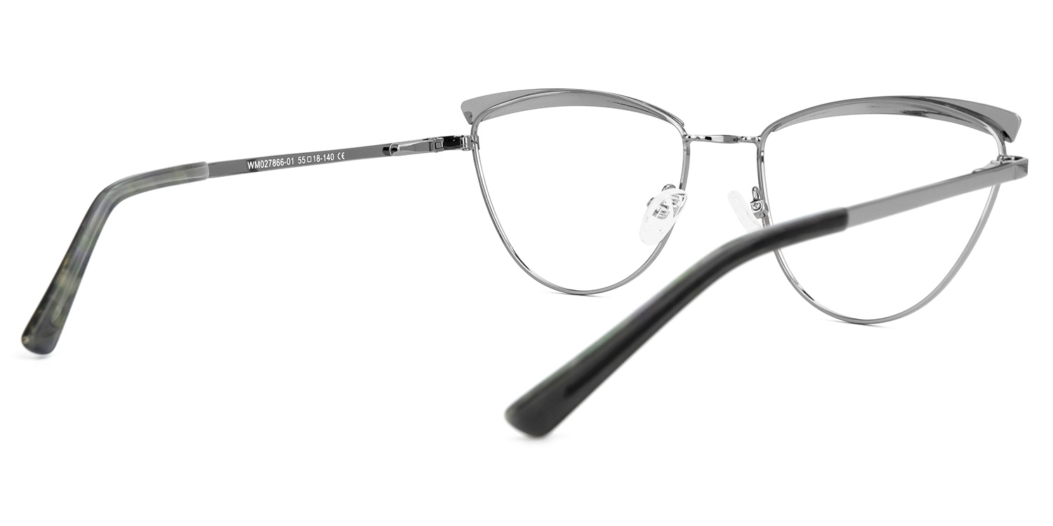 Freitas Browline Silver Glasses | ZEELOOL Canada2