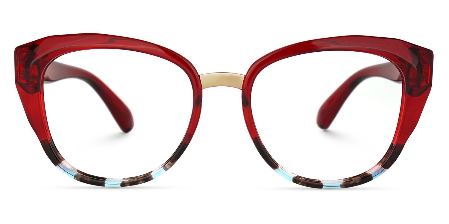Mouna Cateye Red Glasses | Zeelool Glasses0